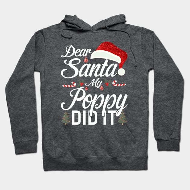 Dear Santa My Poppy Did It Funny Hoodie by intelus